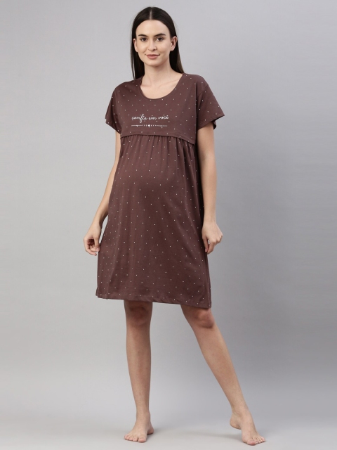 

GOLDSTROMS Coffee Brown Empire Dress