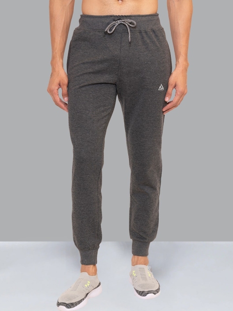 

AVOLT Men Grey Solid Cotton Slim-Fit Joggers