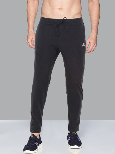 

AVOLT Men Black Solid Slim-Fit Cotton Track Pants