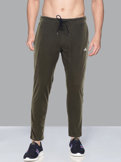 

AVOLT Men Olive Solid Cotton Track Pants
