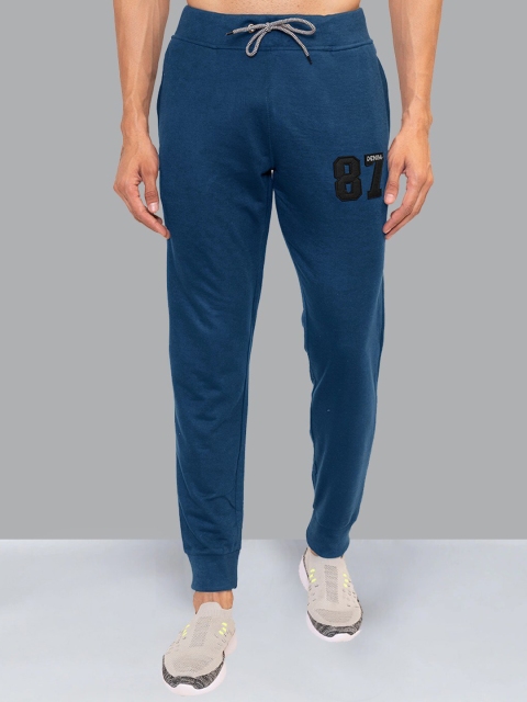 

AVOLT Men Blue Solid Slim-Fit Cotton Joggers