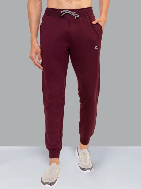 

AVOLT Men Maroon Solid Slim-Fit Athleisure Joggers