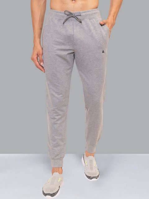 

AVOLT Men Grey Solid Slim-Fit Athleisure Cotton Joggers