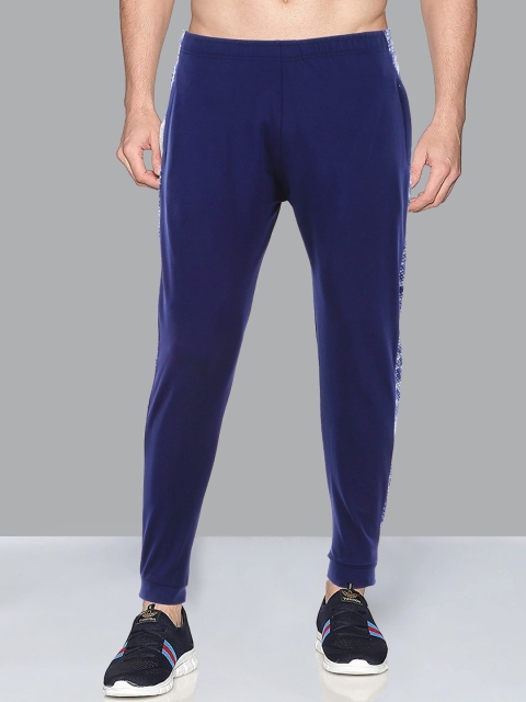 

AVOLT Men Blue Solid Slim-Fit Cotton Track Pant