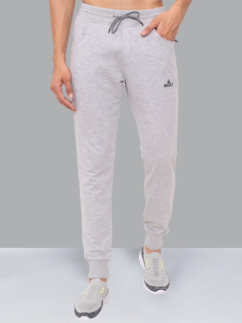 

AVOLT Men Grey Solid Slim Fit Track Pants