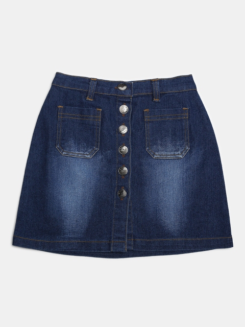 

MONTREZ Girls Blue Mini Wrap Skirts