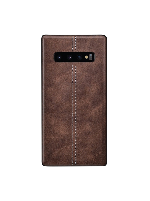 

TREEMODA Brown Leather Back Cover For Samsung Galaxy S10