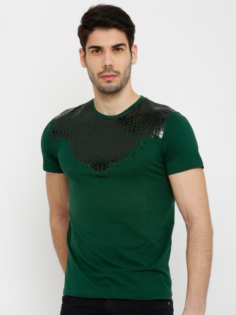 

Rex Straut Jeans Men Green Slim Fit T-shirt