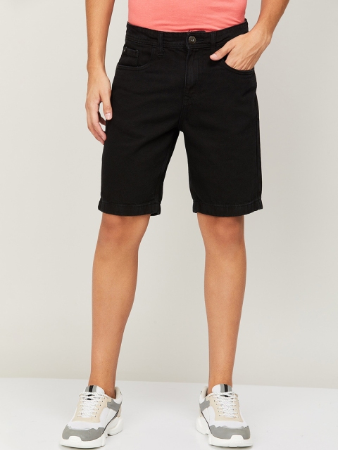 

Forca by Lifestyle Men Black Slim Fit Denim Shorts