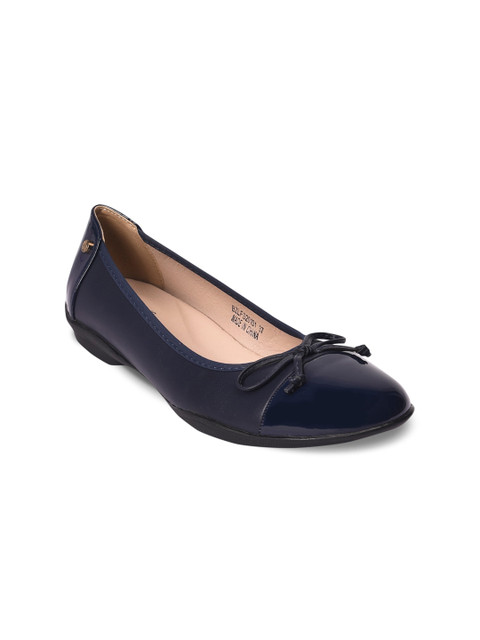 

Pavers England Women Navy Blue Ballerinas with Bows Flats