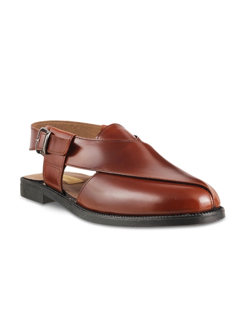 

Metro Men Tan Brown Leather Sandals