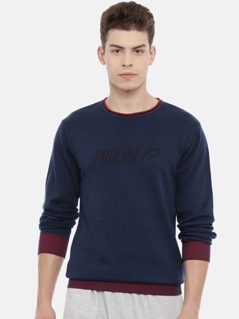 

Proline Active Men Blue & Red Cotton Pullover