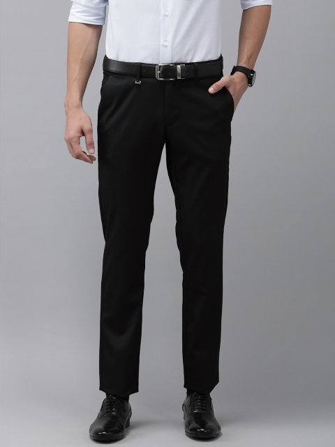

Van Heusen Men Black Slim Fit Trousers