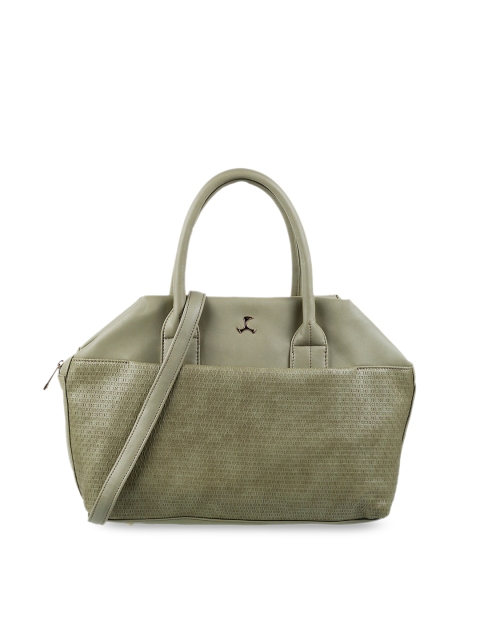 

Mochi Green Textured Handheld Bag