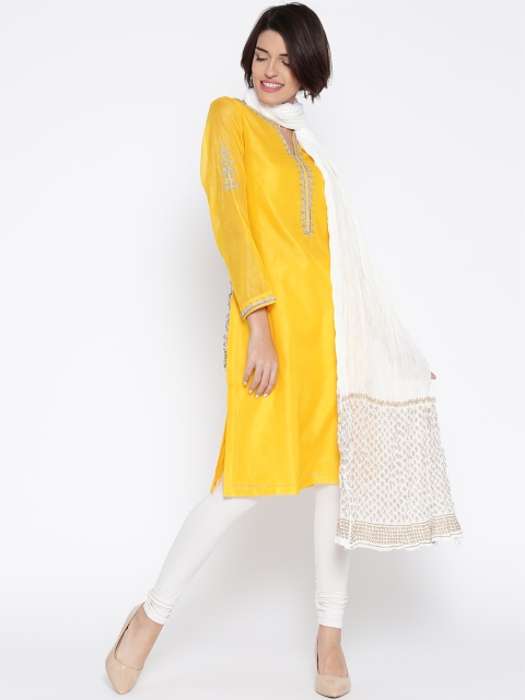 

Biba White Printed Detail Dupatta