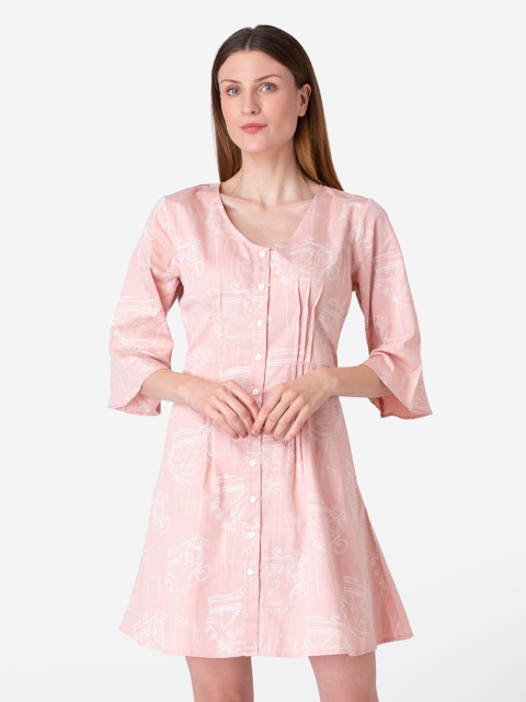 

Modriba Peach-Coloured Dress