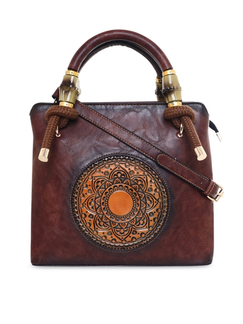 

ESBEDA Maroon PU Structured Handheld Bag