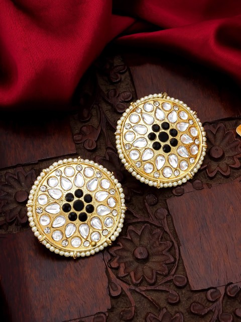 

aadita Gold-Toned Circular Studs Earrings