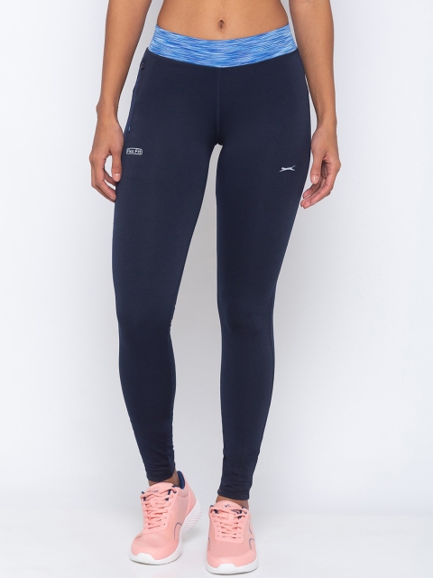 

Black Panther Women Navy Blue Solid Slim-Fit Track Pants