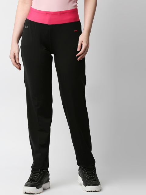 

Black Panther Womens Black-Rani Slim Fit Track Pants, Pink