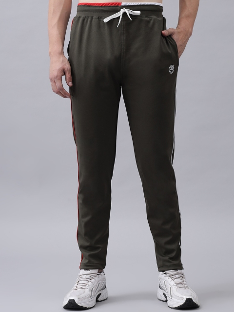 

39 THREADS Men Olive Solid Track Pants