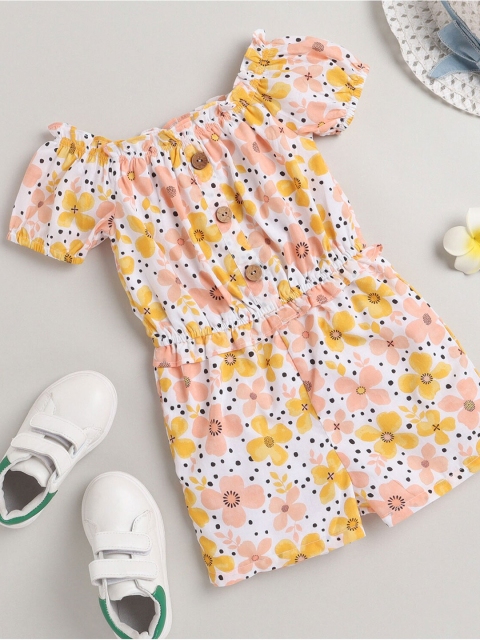 

taffykids Girls Peach Jumpsuit