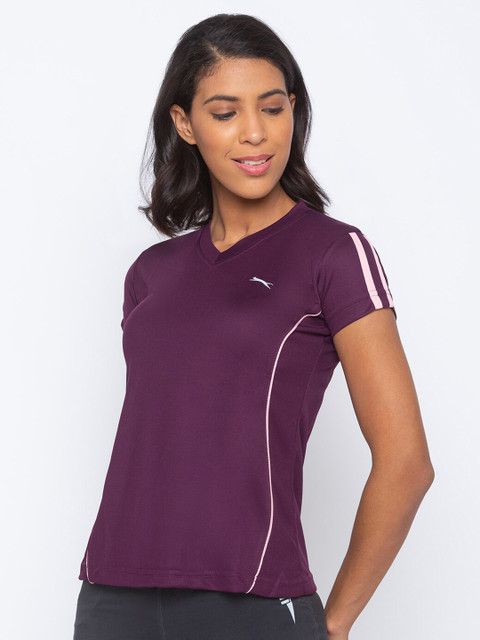 

Black Panther Women Purple V-Neck Running T-shirt