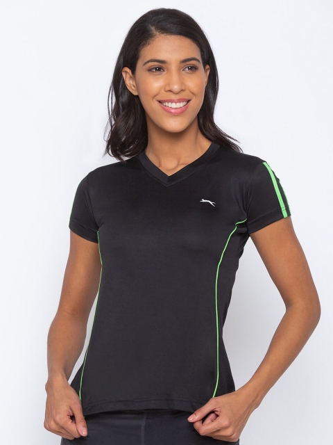 

Black Panther Women Black V-Neck Running T-shirt