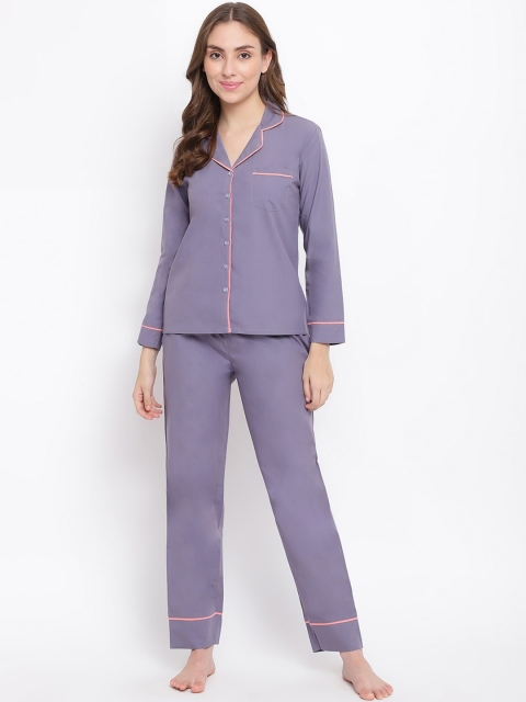 

La Intimo Women Grey & Grey Night suit