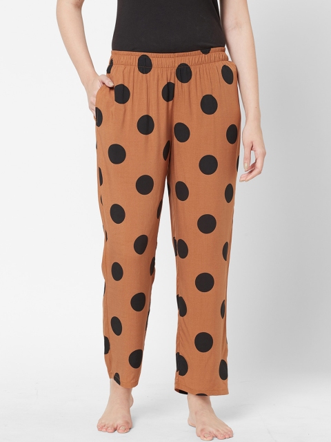 

SDL by Sweet Dreams Women Brown & Black Printed Lounge Pants