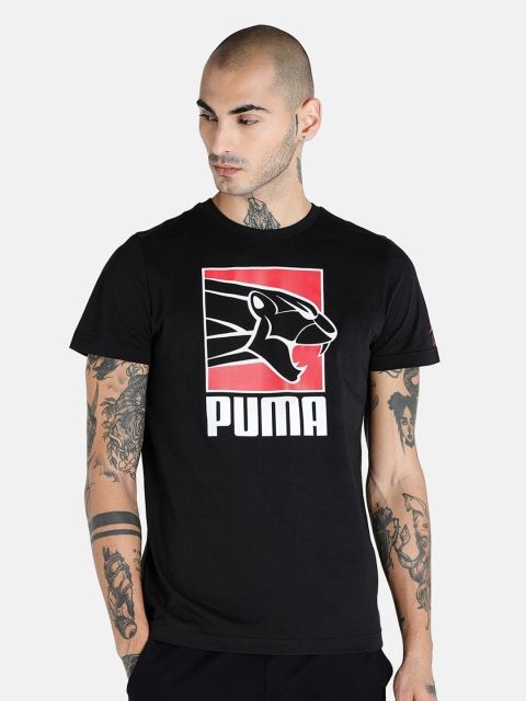 

Puma Men Black Printed 1DER Roar Slim Fit Cotton T-shirt