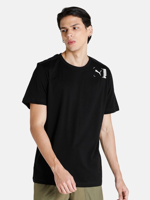 

Puma Men Black NU-TILITY Relaxed Fit Cotton T-shirt