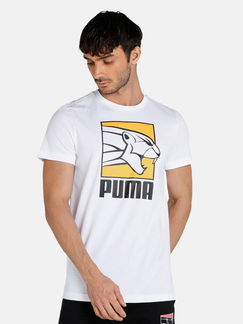 

Puma Men White Printed 1DER Roar Slim Fit Cotton T-shirt