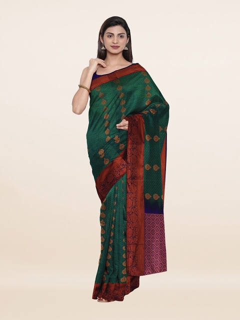 

Pothys Green & Blue Woven Design Pure Silk Saree