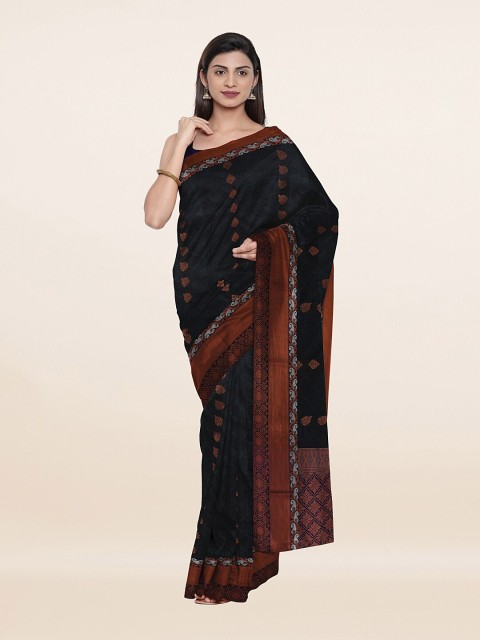 

Pothys Women Grey Ethnic Motifs Pure Silk Sarees, Charcoal