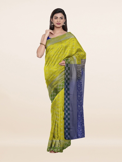 

Pothys Green & Blue Woven Design Zari Pure Silk Saree