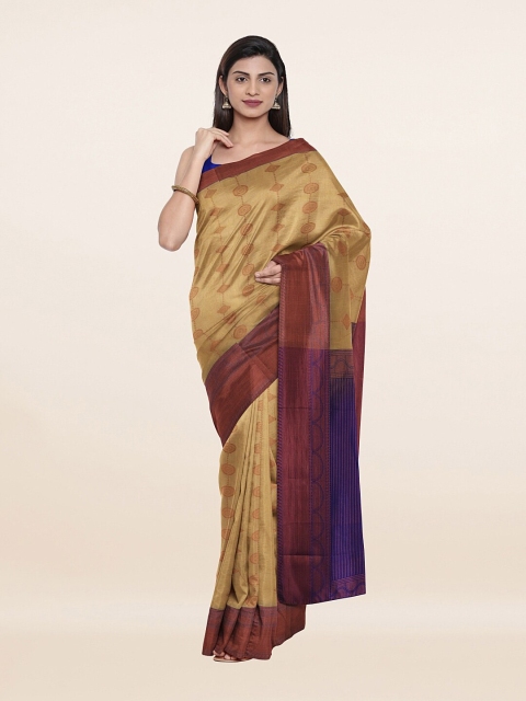 

Pothys Cream Woven Design Pure Silk Sarees