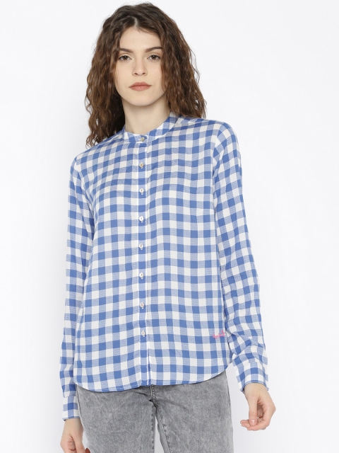 

Pepe Jeans Blue & White Checked Casual Shirt