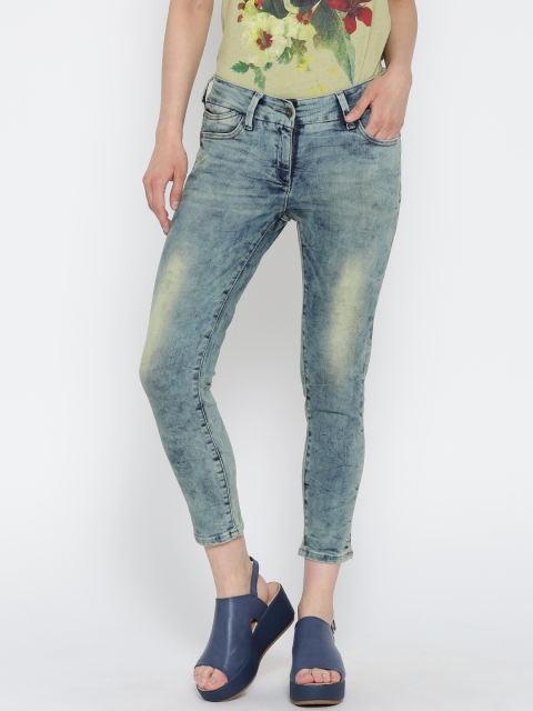 

Pepe Jeans Women Blue Lola Ankle Fit Mid-Rise Low Distress Stretchable Jeans