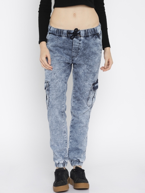 

Pepe Jeans Blue Slim Fit Acid-Washed Jogger Stretchable Jeans
