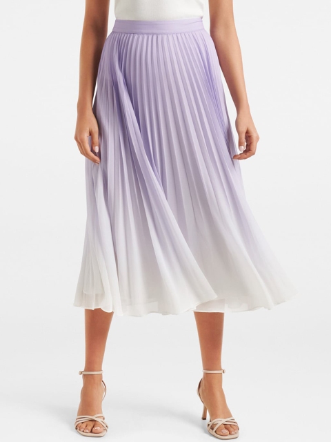 

Forever New Women Purple Pleated Maxi Skirt