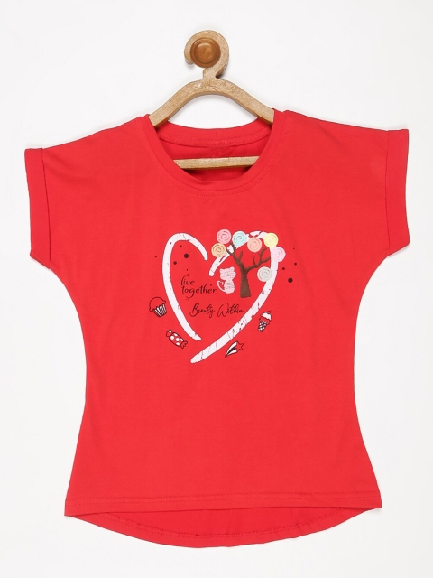 

V2 Value & Variety Red Print Extended Sleeves Top
