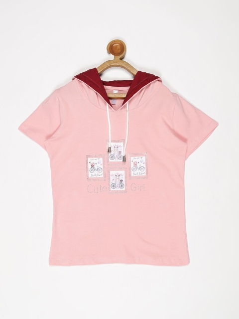 

V2 Value & Variety Girls Pink Printed Top