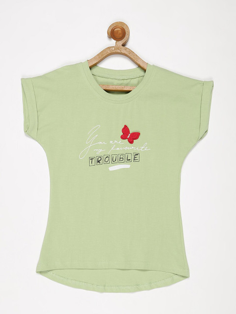

V2 Value & Variety Green Extended Sleeves Top