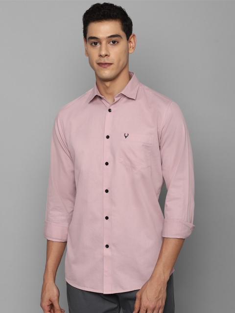 

Allen Solly Men Pink Slim Fit Pure Cotton Casual Shirt