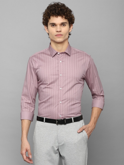

Louis Philippe Sport Men Pink Slim Fit Striped Cotton Casual Shirt