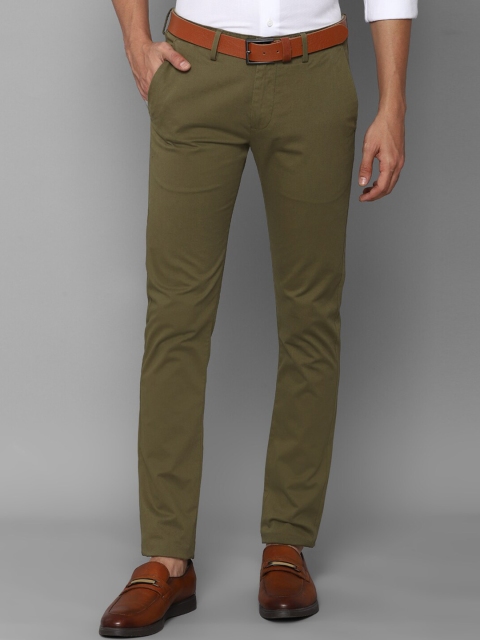 

Allen Solly Men Olive Green Slim Fit Trousers