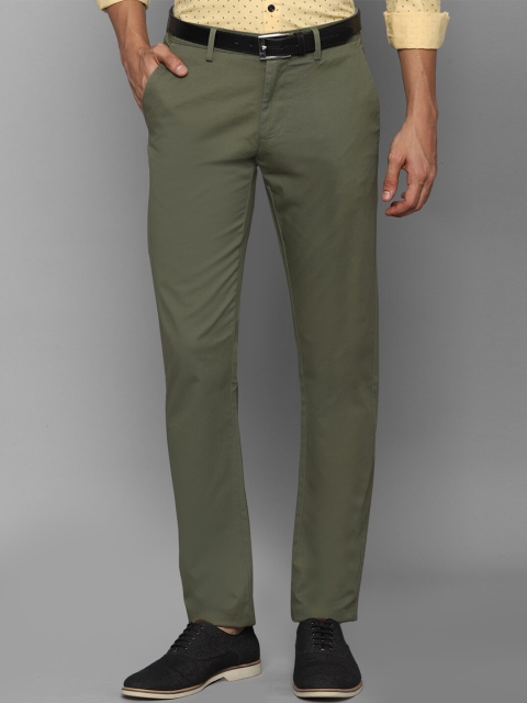 

Allen Solly Men Olive Green Slim Fit Trousers