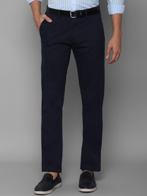 

Allen Solly Men Navy Blue Slim Fit Trousers