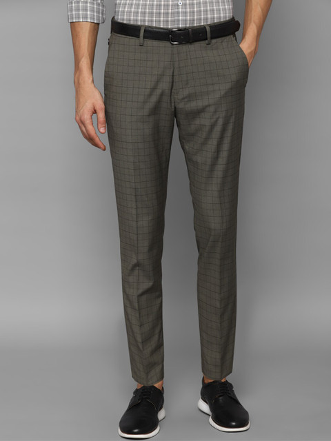 

Louis Philippe Sport Men Grey Checked Slim Fit Trousers
